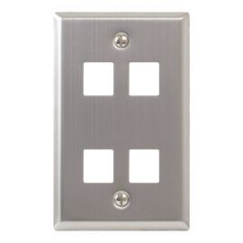 Classic Stainless Steel Faceplate 4 Port IC107sf4SS