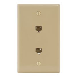 Faceplate 2 6P6C Screw Terminals IC630E66IV