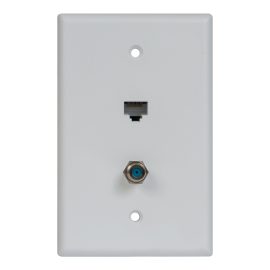 Oversized Faceplate IDC RJ-45 CAT5e Data F-type ICRDS0FLWH