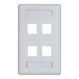 Station ID Faceplate 4 Ports Single Gang IC107S04WH