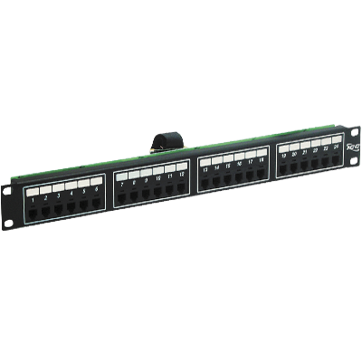 Voice 6p2c Patch Panel with Female Telco in 24 Ports and 1 RMS